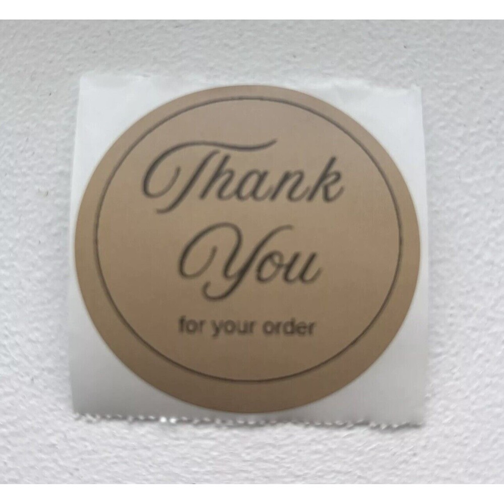 Brown 2 Inch Square Custom Business Logo Stickers, Customizable - 25 pack